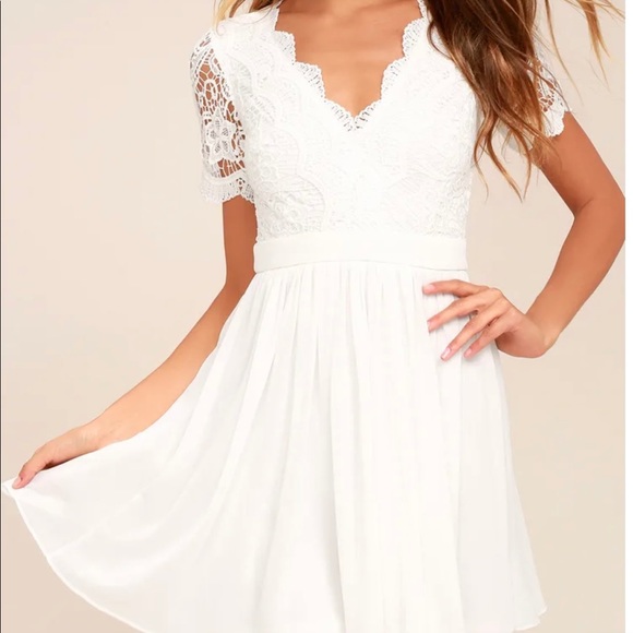 Lulus Dresses & Skirts - White bridal shower dress